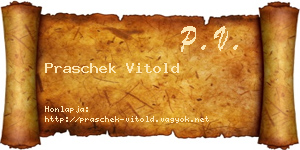Praschek Vitold névjegykártya